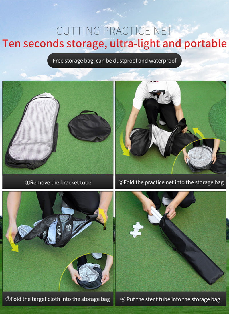 PGM GOLF Practice Chipping Net with Ball Return Track LXW017