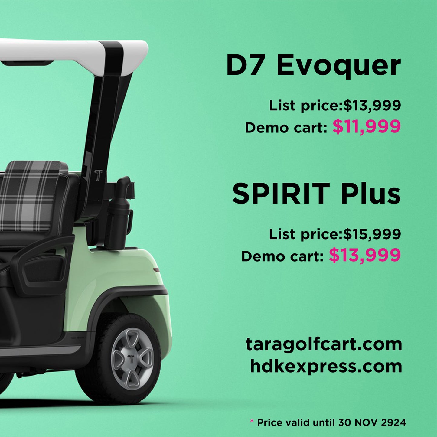Evoquer Lithium Battery Electric Golf Cart