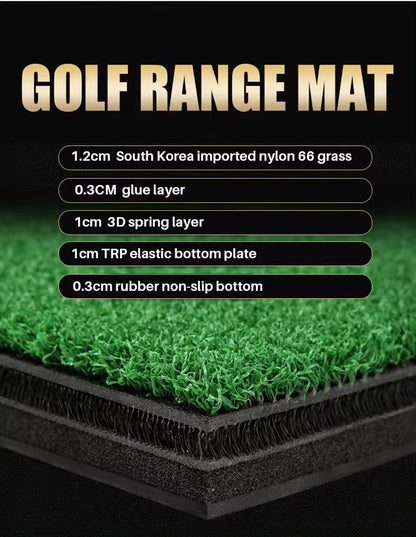 PGM Golf Driving Range Commercial 3D Hitting Mat 1.5M x 1.5M Spring Base 30KG DJD007