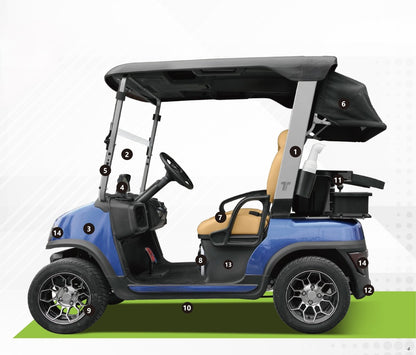 Tara Roadster 2+2 Lithium Battery Four Seats Electric Golf Cart