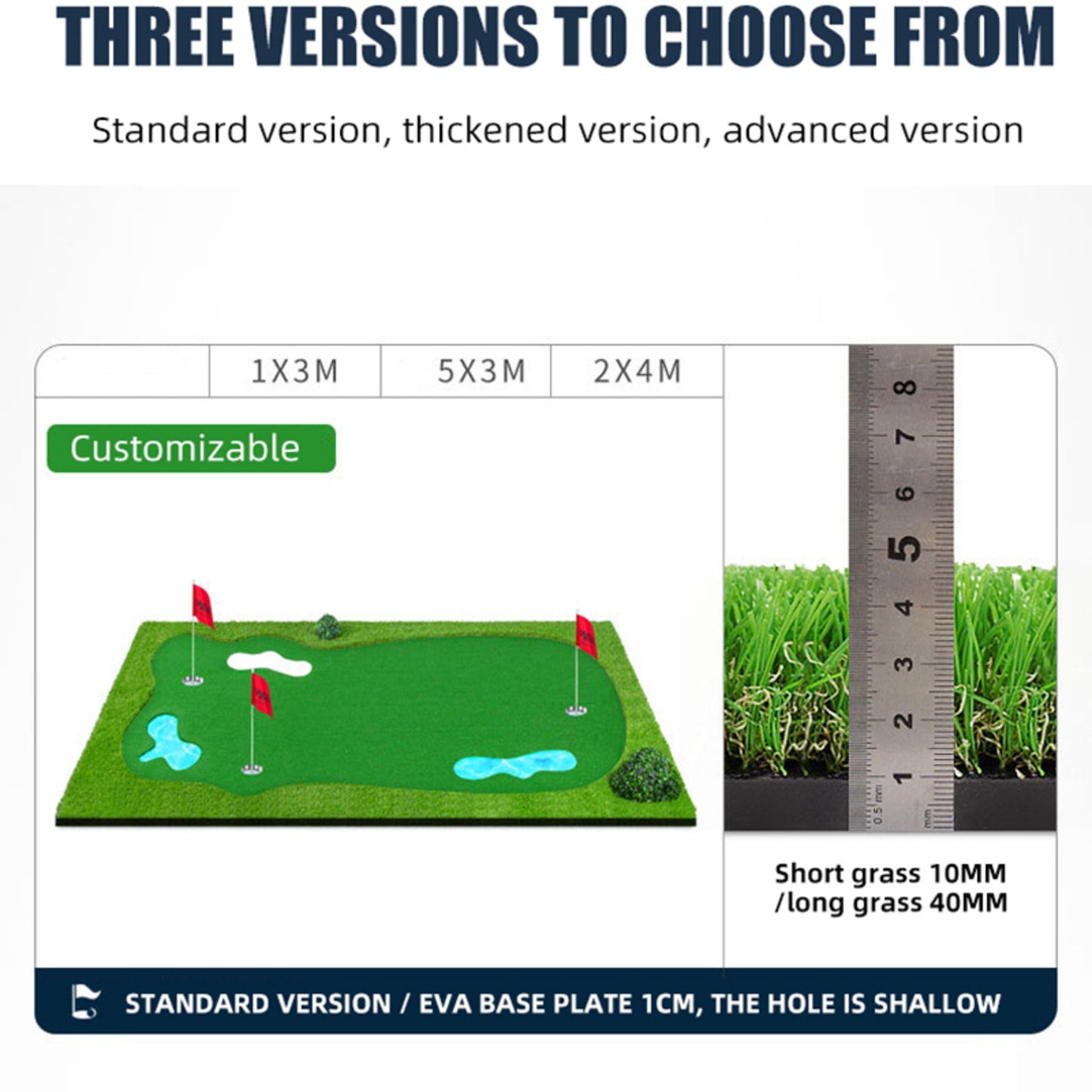 PGM GOLF 3Mx5M Hitting and Putting Green Mat for hitting Cage GL020-3M